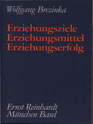 cover image of Erziehungsziele--Erziehungsmittel--Erziehungserfolg